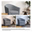 Fauteuil demi-tonneau pivotant rembourré Aunna-1858422840