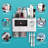 Wall-Mounted Automatic Toothpaste Dispenser With Toothbrush Holder, Grey