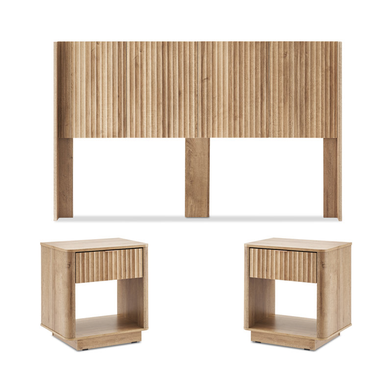 Brooklyn Headboard And Nightstands Set