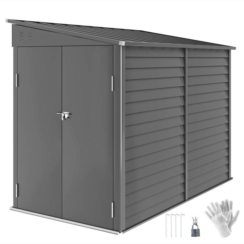 Durable Steel Storage Sheds With Lockable Doors For Outdoor Use