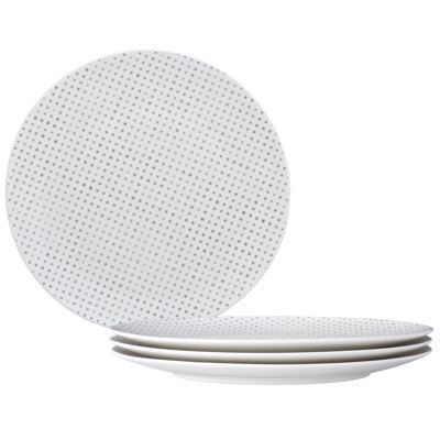 Assiettes plates Noritake Hammock Coupe - pois, 11 po