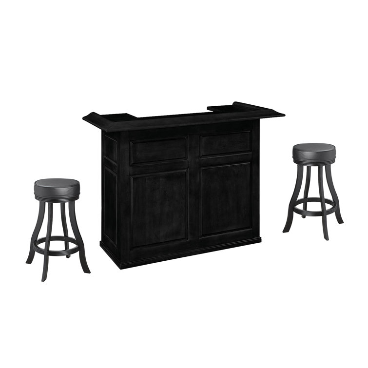 60" Dry Bar With 2 Matching Stools
