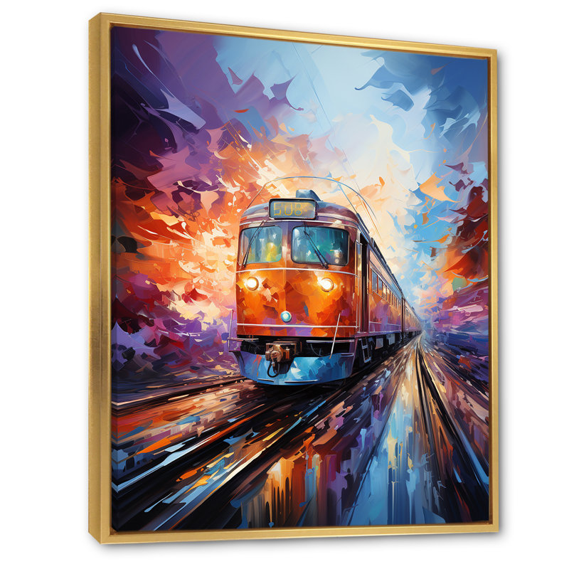 " Train Bold Rhythms ", 20" H x 12" W x 1" D, Gold Floater Framed