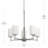Replay 5 - Light Steel Dimmable Chandelier