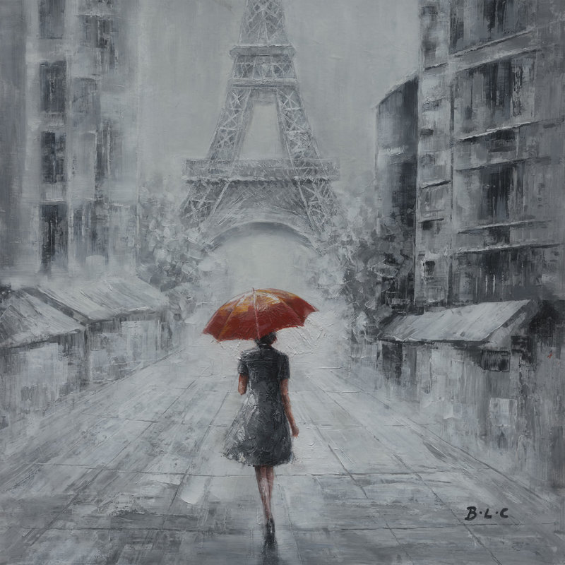 «Fanord Lonely Stroll In Paris» sur toile, H 20 po x l 20 po x P 1,5 po