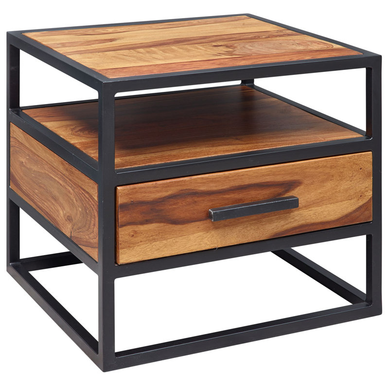 Mosquera 50cm W Iron Bedside Table