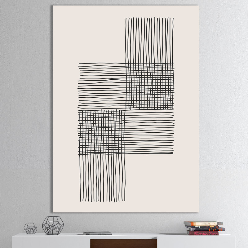 " Minimal Geometric Compostions Of Elementary Forms XIX ", Wrapped Canvas, 46'' H x 36'' W x 1.5'' D