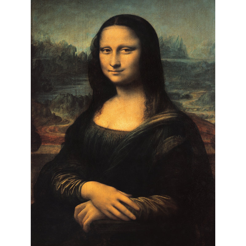 «Mona Lisa» par Leonardo Da Vinci - reproduction d'art sur toile tendue, H 48 po x l 36 po