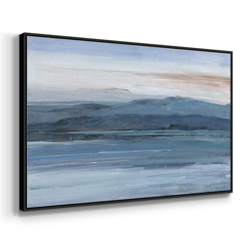 Across The Lake, reproduction d'art sur toile, H 27 po x l 41 po x P 2 po, Noir