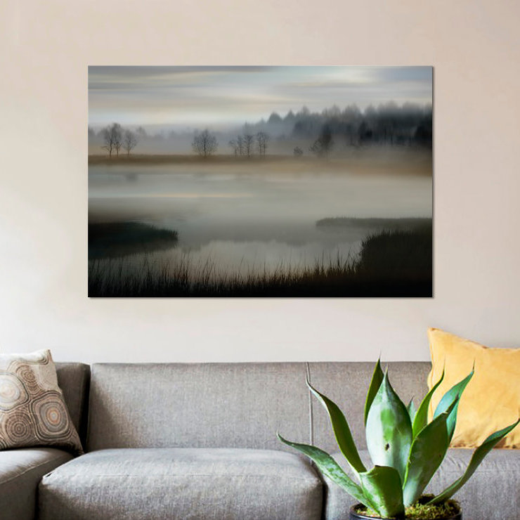 « early matin », impression sur toile, H 40 po x l 60 po x P 1,5 po, Pas de tapis, Toile tendue