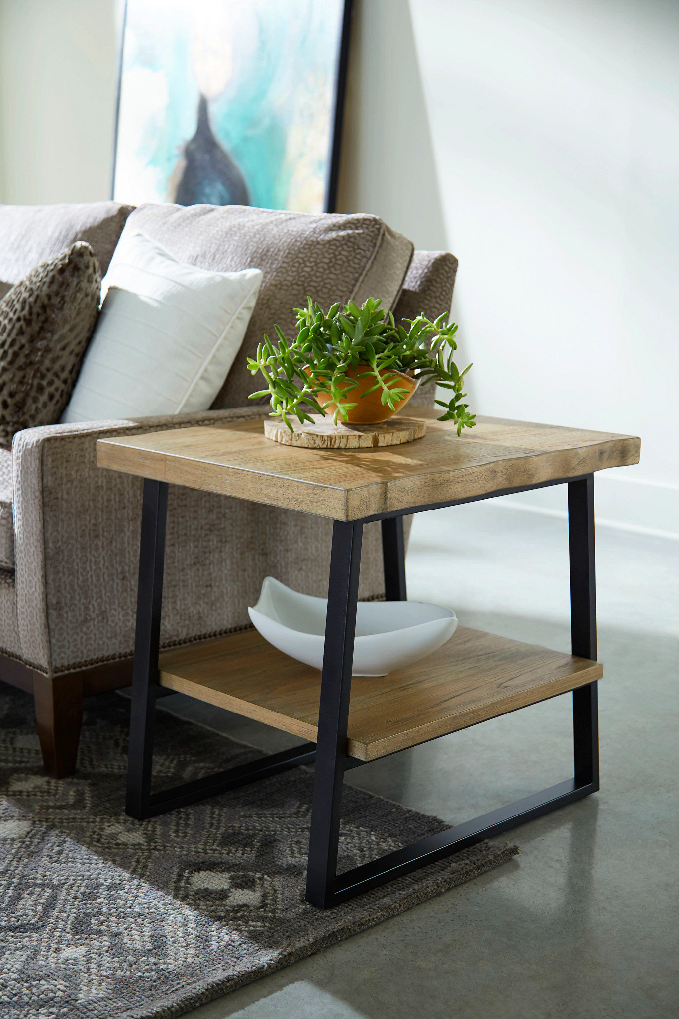 Millwood Pines Luisella Sled End Table with Storage | Wayfair