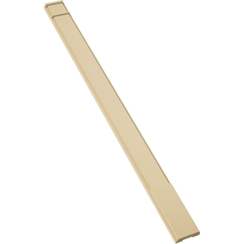Pilastre simple en uréthane Signature avec majuscule et base, brun clair apprêté, 7 po x 96 po x 2 po, Décoratif