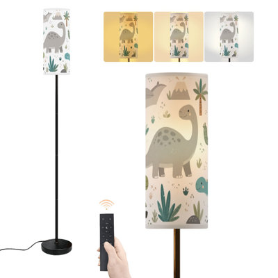 Lampe sur pied avec dinosaure, jungle, cactus, montagne, tropical, ouest, herbe, désert, intensité variable, lampe sur pied avec télécommande