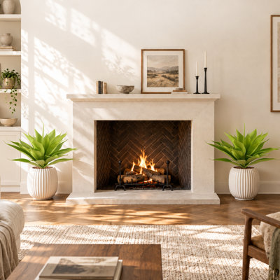Agave artificiel, fausses plantes d'agave avec piquets de sol de l 28 po x H 22 po, résistant au soleil pour la maison, le jardin, le bureau, le magasin, le salon, le porche, la décoration intérieure et extérieure, plante artificielle à texture réal