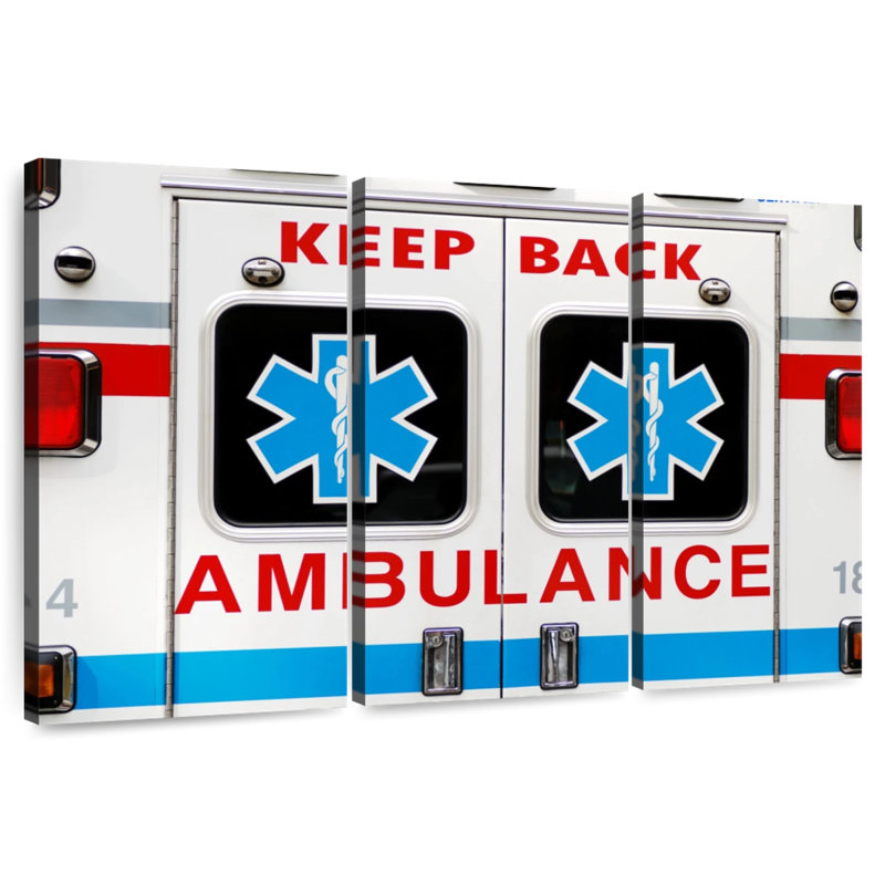 Panneau d'avertissement d'ambulance, H 24 po x l 38 po