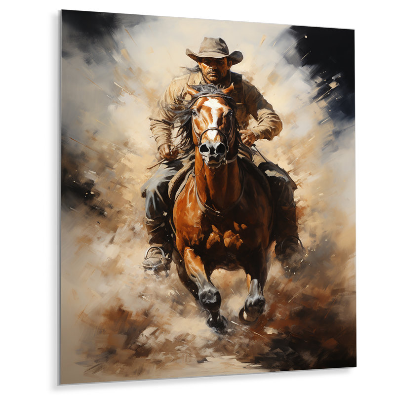 Décoration murale Cowboy Prairie Wind II - Cowboys, H 20 po x l 12 po