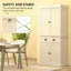 Garde-manger 6 portes, lumières DEL, tablettes réglables pour la maison - Nordic