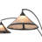 Mica 86" Premium 3-Light Arc Floor Lamp, Dimmable, Transitional, Charcoal Gray Wood & Gunmetal, Natural Silver Mica Shades, LED Compatible-1876156720