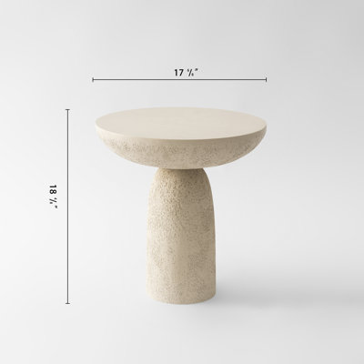 Fiberglass Mushroom-Shaped Accent Table