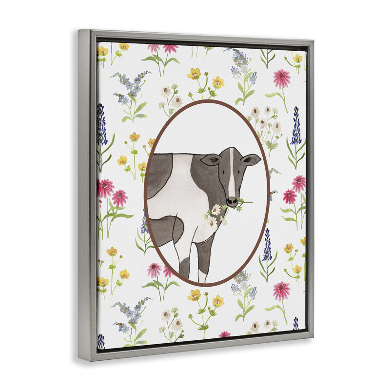 Cadre flottant Farm Friends, Cadre flottant gris lustré, H 31 po x l 25 po