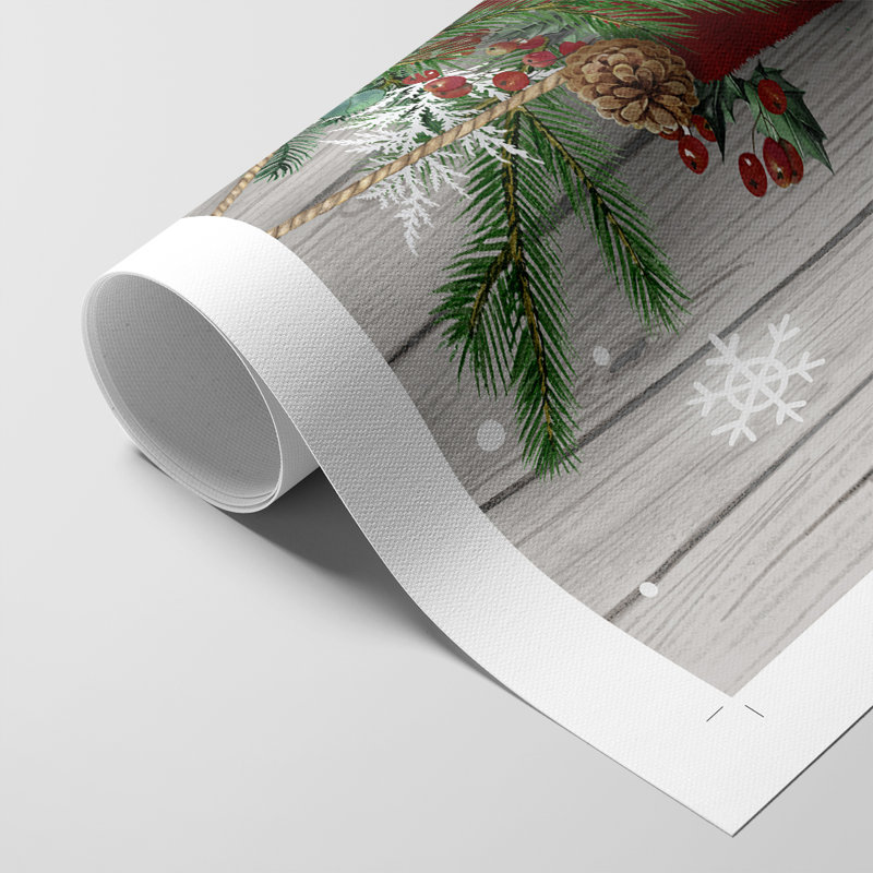 Patins de Noël - Impression sur toile seulement - NON-CADRE, H 48 po x l 32 po