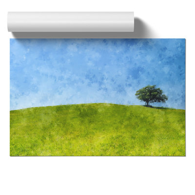 Tree Upon A Hill - No Frame Print