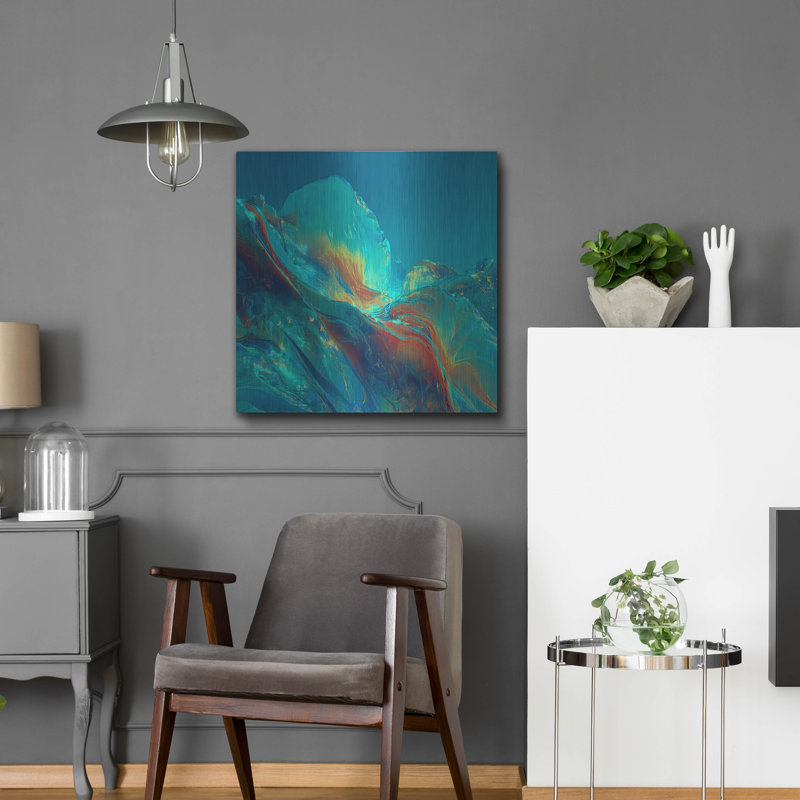  «Mindscape 4» par Ann Klee, art mural en métal, 24 po x 24 po, H 24 po x l 24 po