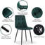 Ensemble de chaises de salle à manger en velours de style Mid-Century moderne pour la cuisine et le salon-2084784019-2084784017