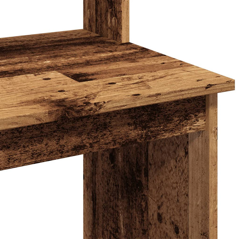 Desk Artisan Oak Engineered Wood Medium Desk Rectangular, Smoke Brown