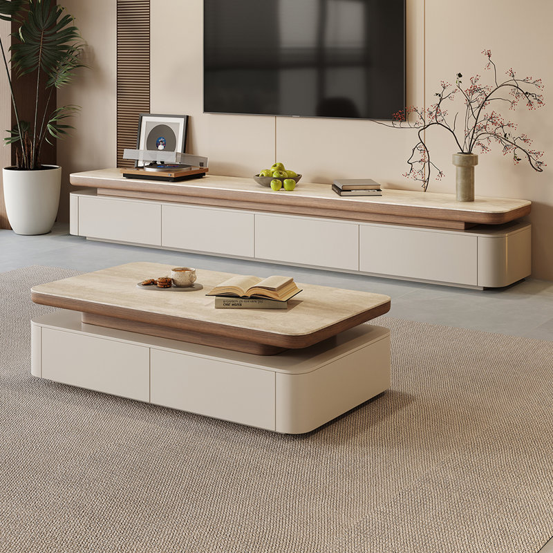 style coffee table, Beige