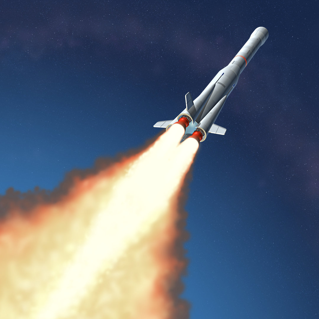 Rocket Launch by Cornishman - Wrapped Canvas Print