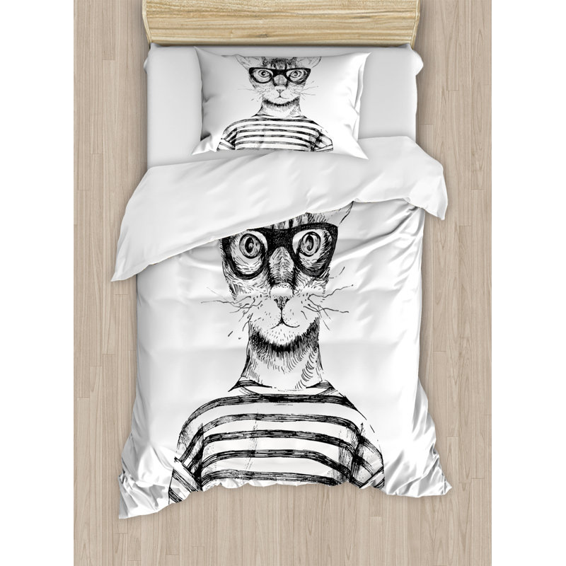 Polyester Duvet Cover, Twin Duvet Cover + 1 Standard Sham