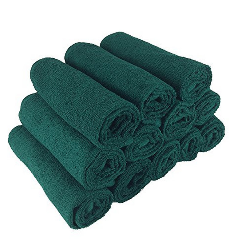 Essuie-mains 100% coton Shirli, Vert forêt