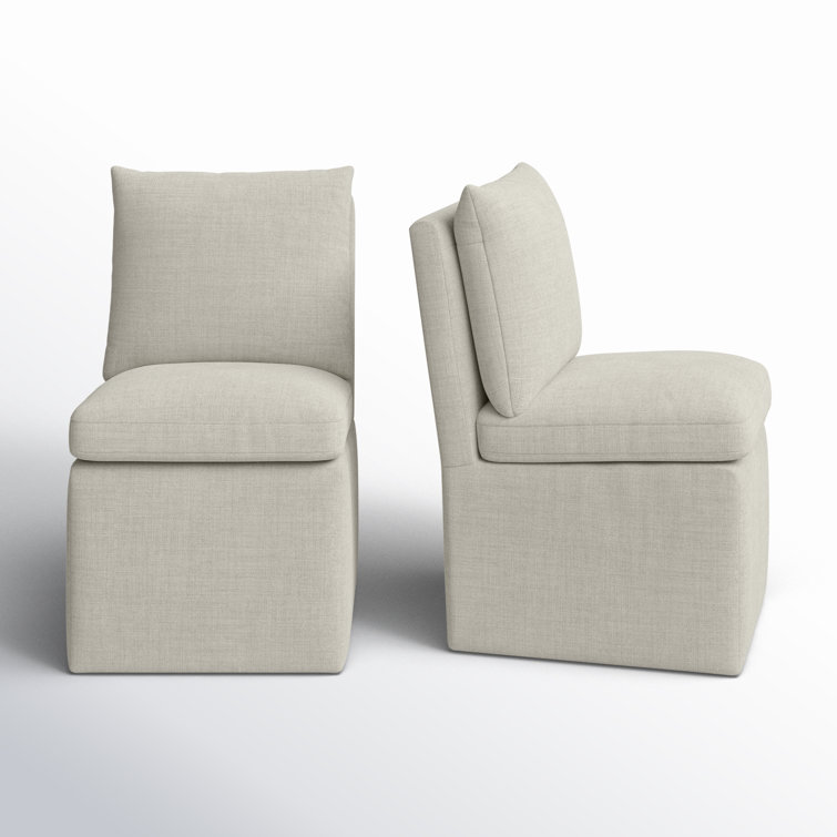 Alayaa Upholstered Side Chair with Casters