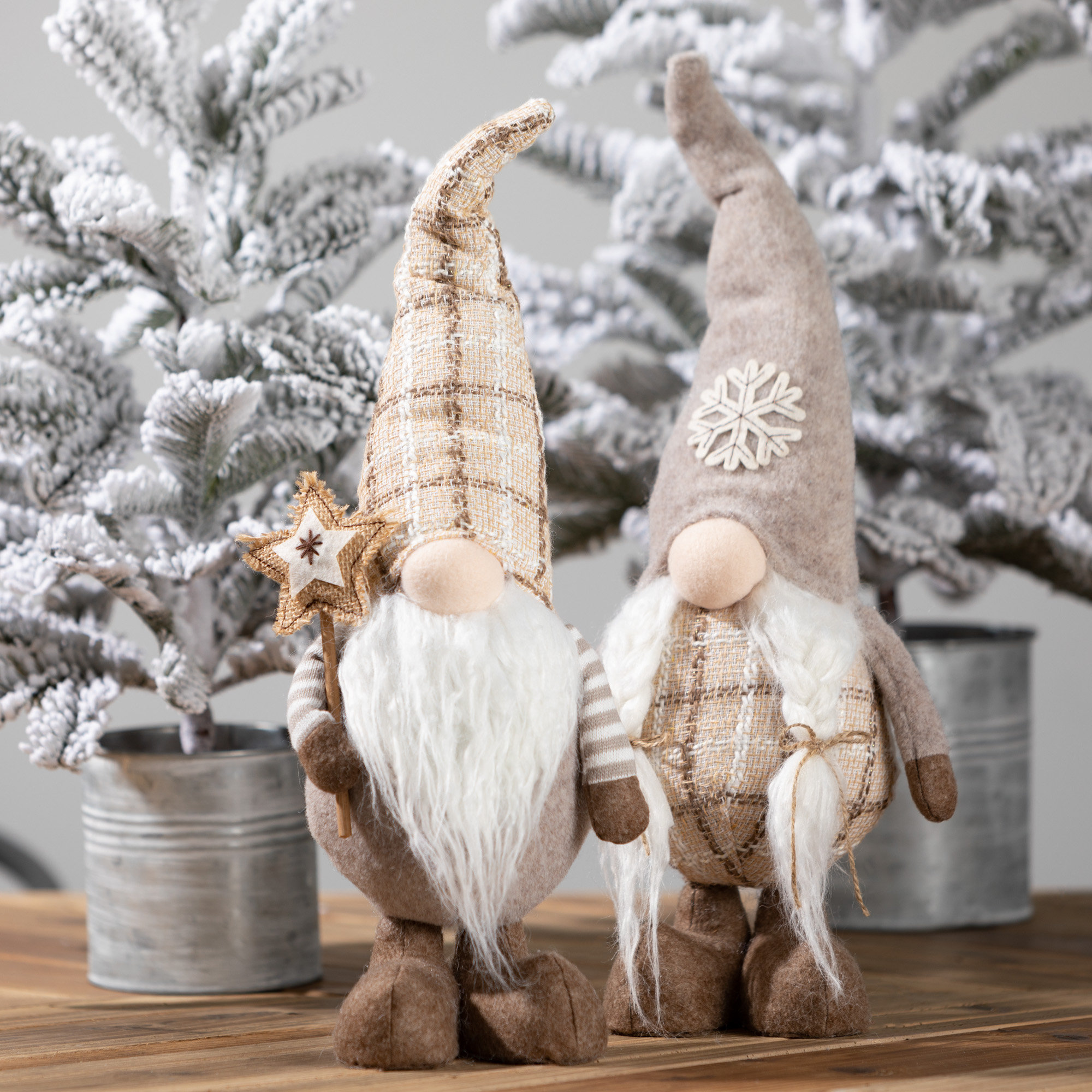 Set of 3 Christmas Gonks Tree Decoration Gift Gnome Christmas Decorations