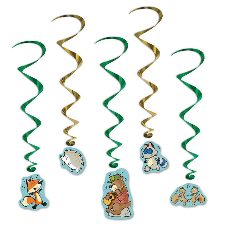 Tourbillons Woodland Friends - 34 po à 3 pi 4 po, paquet de 6