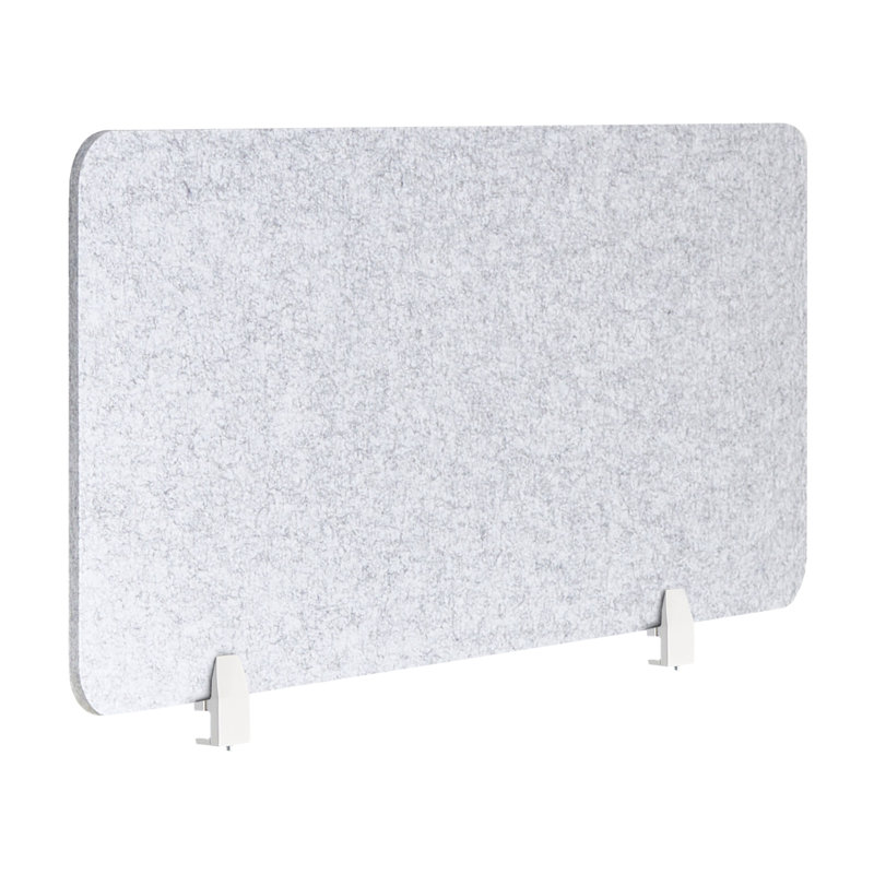 Desk Screen WALLY Green, 50cm H x 120cm W x 1cm D, Grey