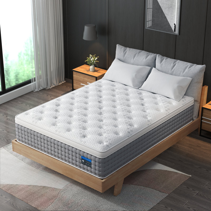 12" Medium Firm Hybrid Mattress,Gel-Infused Memory Foam & Motion lsolation Pocket Spring,CertiPUR-US & OEKO-TEX Certified