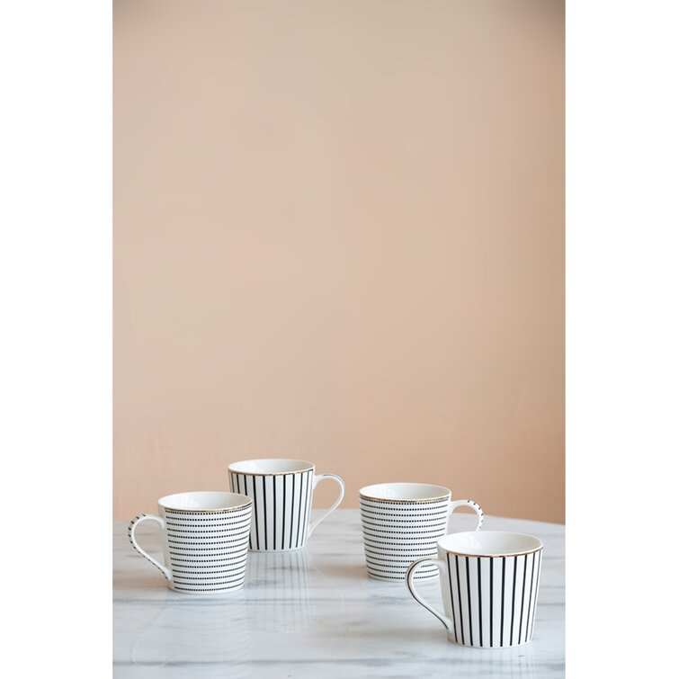 Crisp Modern Matte Black Coffee Mug Set of 8 + Reviews