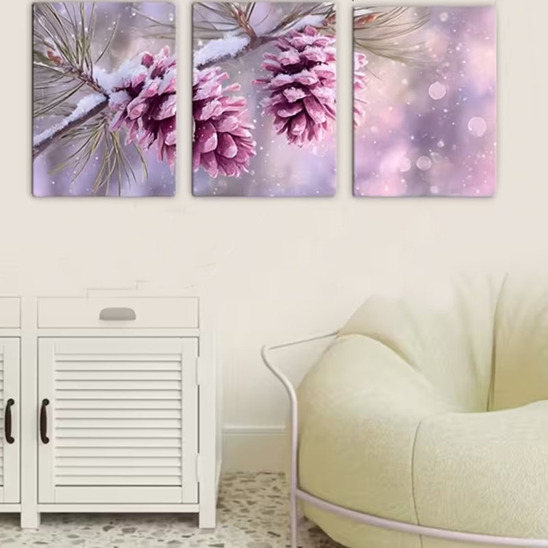 3 Piece Wrapped Canvas Wall Art, 60cm H x 40cm W
