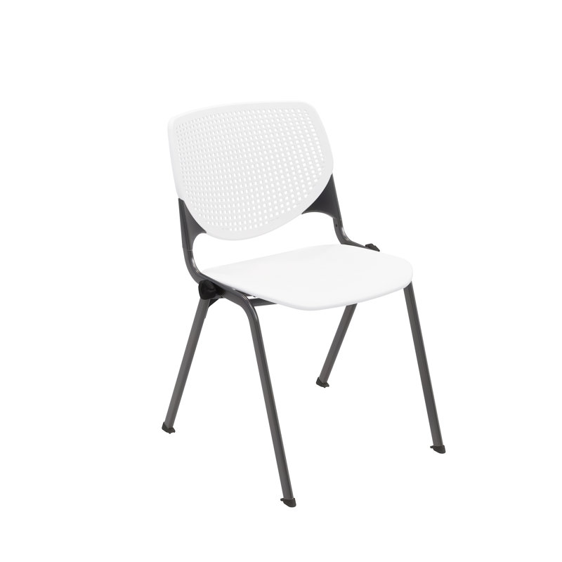 Chaise empilable sans accoudoirs Kool, Bleu marine, Bleu marine, Poudre noire