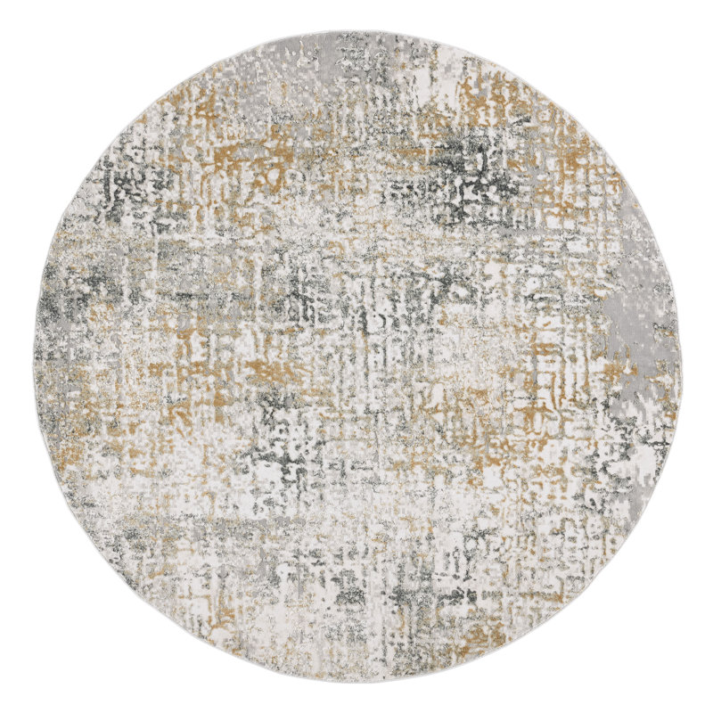 Edna Performance Abstract Rug, Round 3'