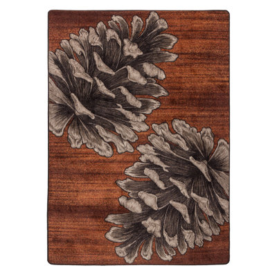 Tapis brun à motif floral Kaylee