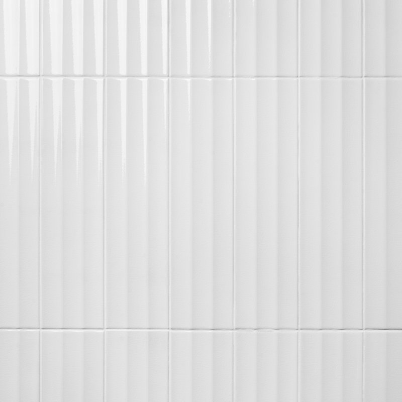 Carrelage mural en céramique craquelé radiant l 4,43 po x L 17,62 po Radiant (9,26 pieds carrés / caisse), Blanc