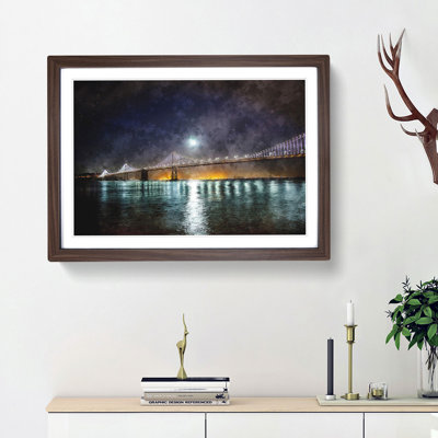 The San Francisco Oakland Bay Bridge - Picture Frame Painting Print