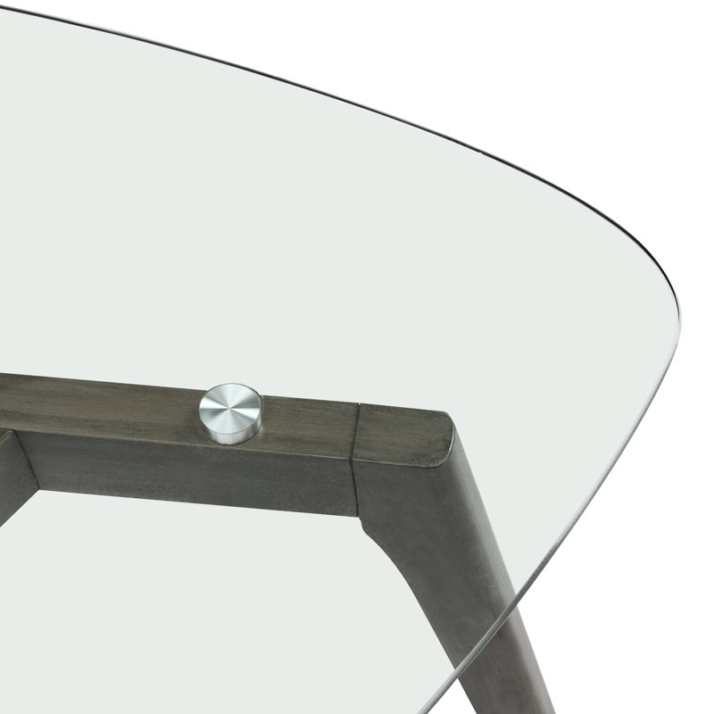 Table basse en bois gris, 30,7 po Large, 33,03 po de profondeur, 32,62 lb, 18,34 po de hauteur, 36 po de largeur, 37 po de profondeur, 4,25 po