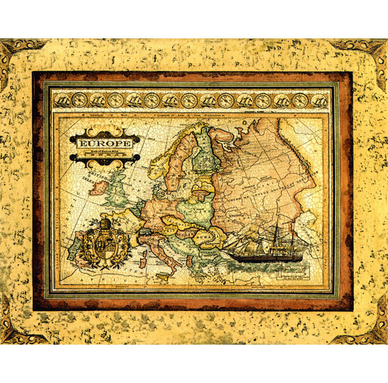 Crackled Map Of Europe