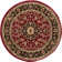 Romulus Power Loom Red/Beige/Black Medallion Kashan Rug