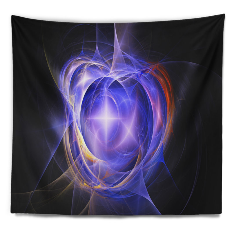Tapisserie bleue supernova explosion Abstract, H 50 po x l 60 po