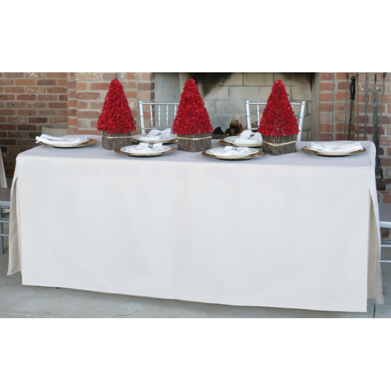 Tablevogue Table Cover, White, 72" L x 30" D